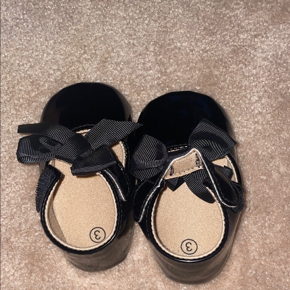 Black Kids Shoes with Bow